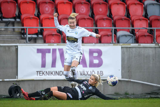 Växjös Amanda Johnsson Haahr och Göteborgs Emily Sonnett