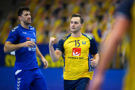 Hampus Wanne of Sweden celebrates