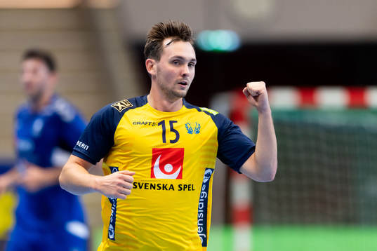 Hampus Wanne of Sweden celebrates