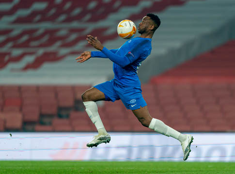 LONDON, ENGLAND - Thursday, November 5, 2020: Molde's Leke