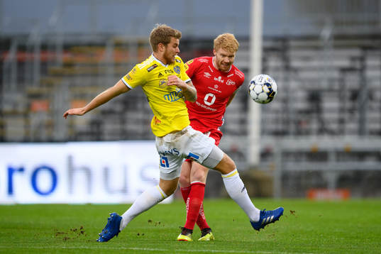 Falkenbergs Marcus Mathisen och Elfsborgs Sivert Nilsen