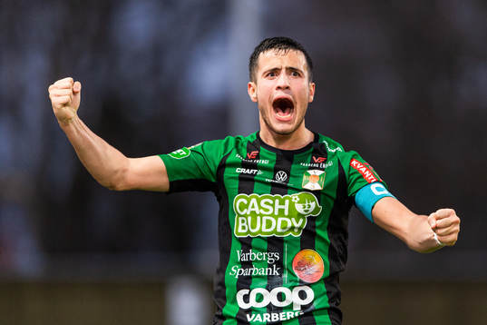 Varbergs Astrit Selmani jublar