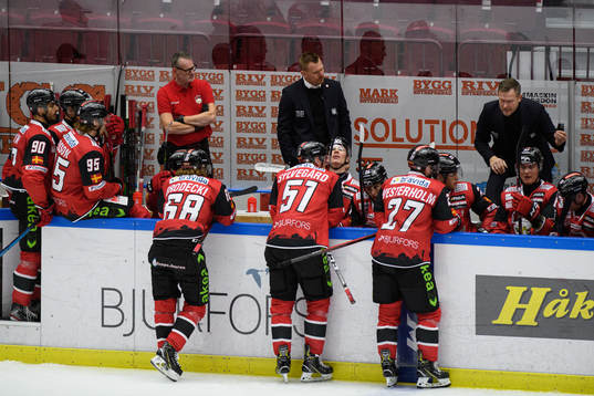 Malmö Redhawks tränare Joakim Fagervall  och assisterande