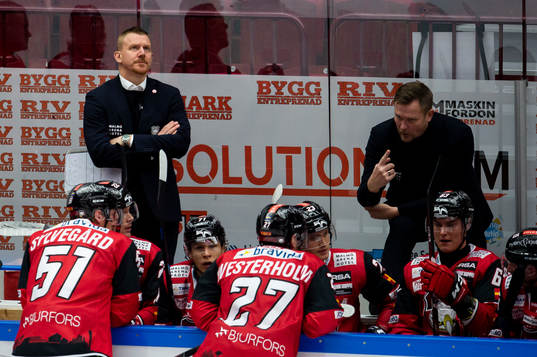 Malmö Redhawks tränare Joakim Fagervall och assisterande