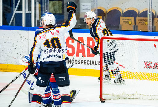 Djurgårdens Sebastian Strandberg jublar