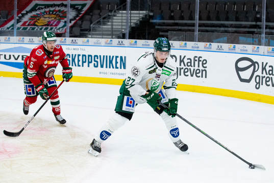Frölundas Filip Johansson och Färjestads Oskar Bäck