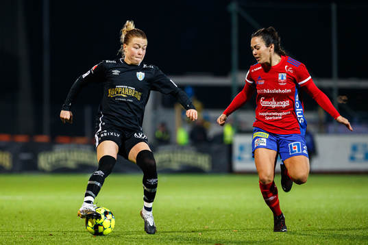 Göteborgs Emily Sonnett  och Vittsjös Michelle De Jongh