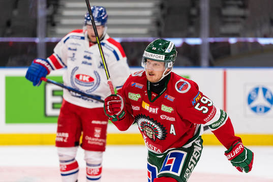 Frölundas Simon Hjalmarsson jublar