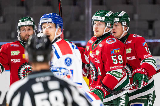 Frölundas Simon Hjalmarsson jublar