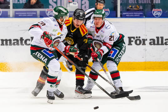 Frölundas Joel Lundqvist och Frölundas Karl Henriksson i