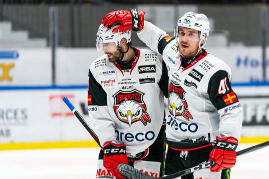Malmö Redhawks Markus Lauridsen och Jesper Jensen Aabo