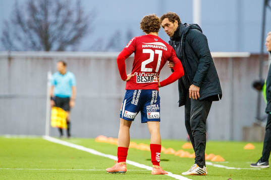 Örgrytes Herman Sjögrell och assisterande tränare Johan