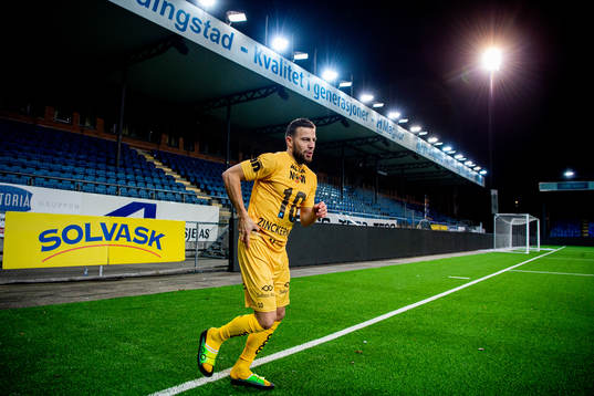 Philip Zinckernagel of Bodø/Glimt celebrates winning the