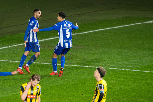 IFK Göteborg Sargon Abraham jublar med Alexander Jallow