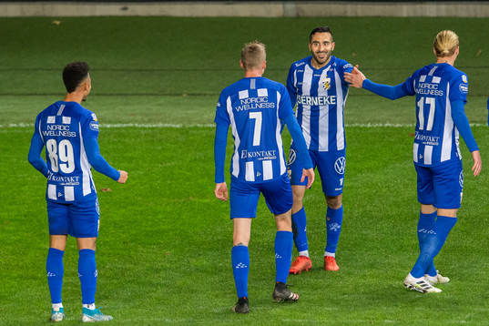 IFK Göteborg Sargon Abraham jublar med lagkamrater