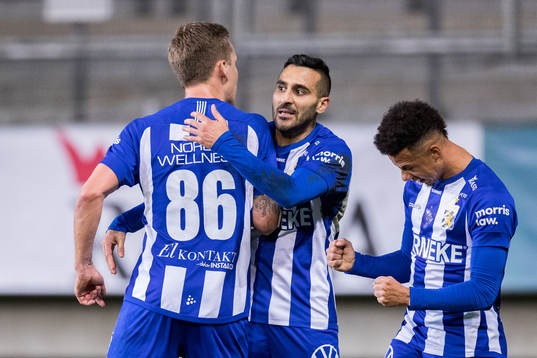 IFK Göteborg Sargon Abraham jublar med Pontus Wernbloom