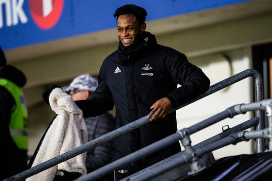 Samuel Adeniyi Adegbenro of Rosenborg ahead of the Eliteserien match between Rosenborg and Brann on November 24, 2020 in Trondheim.