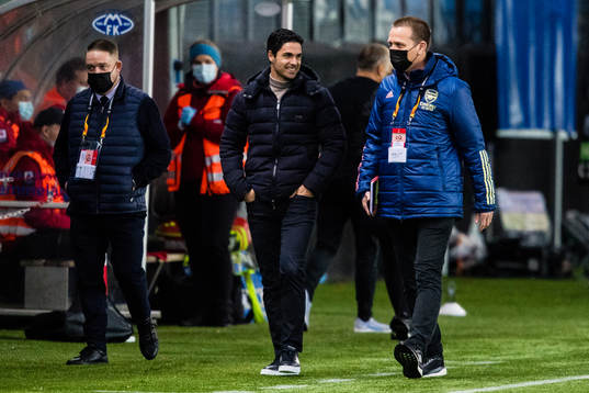 Mikel Arteta, head coach of Arsenal,  ahead of the Europa League group stage match between Molde and Arsenal on November 26, 2020 in Molde.
