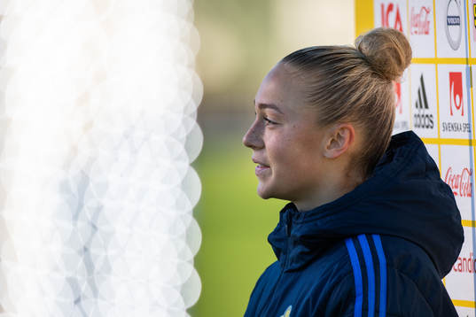 Hanna Bennison i mixade zonen