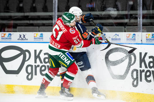 Frölundas Mats Rosseli Olsen och Djurgårdens Tom Nilsson