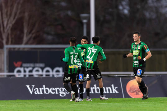 Varbergs Keanin Ayer Boya jublar efter 1-0