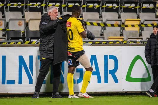 Mjällbys Moses Orwohicho Ogbu lämnar