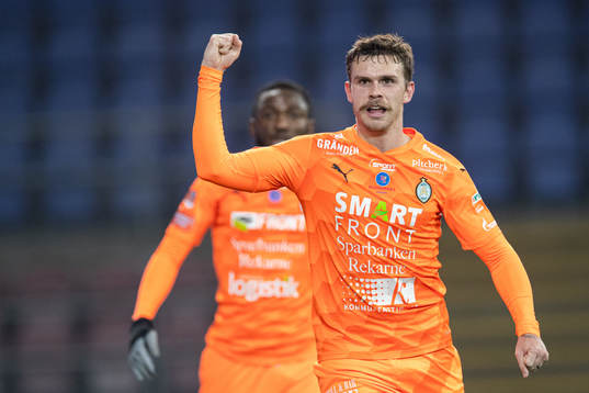 AFC Eskilstunas Jesper Manns jublar