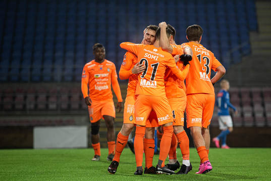 AFC Eskilstunas Jesper Manns jublar