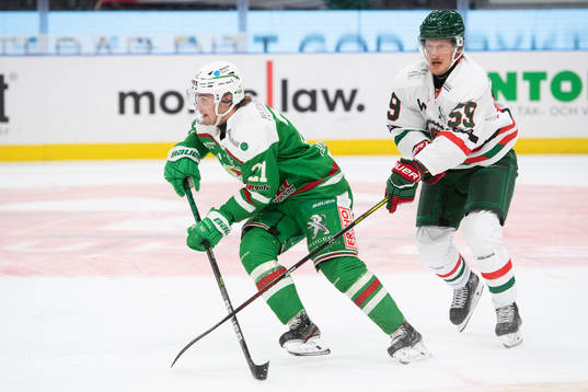 Rögles Nils Höglander och Frölundas Simon Hjalmarsson