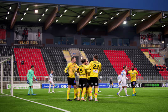 Jönköpings spelare jublar