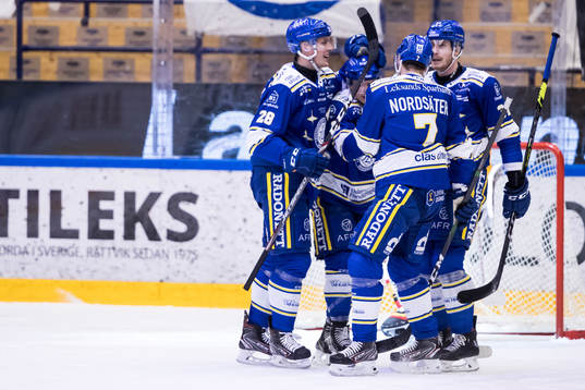 Leksands Patrik Zackrisson jublar