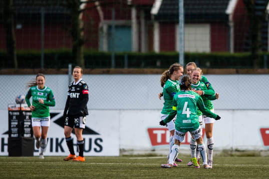 Ingeborg Lye Skretting of Klepp celebrates after scoring the 1-2 goal
