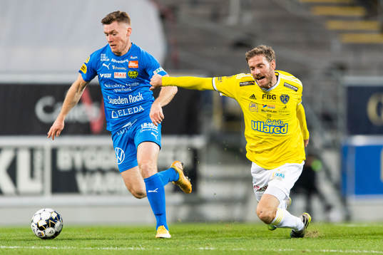 Mjällbys Viktor Agardius och Falkenbergs Karl Söderström