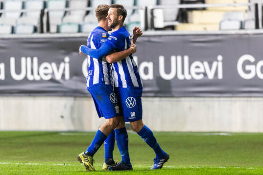 IFK Göteborg Mattias Bjärsmyr och Pontus Wernbloom jublar