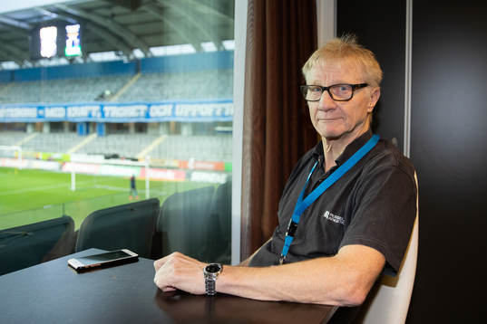 IFK Göteborgs chefsscout Olle Sultan innan fotbollsmatchen i Allsvenskan mellan IFK Göteborg och Sirius den 6 december 2020 i Göteborg.