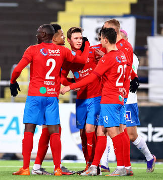 Jubel efter 3-3 av Helsingborgs Max Svensson