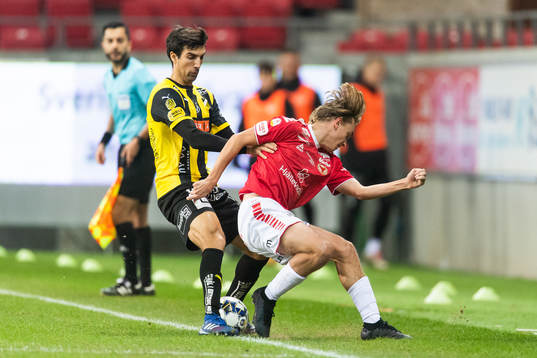 Häckens Nikola Gulan och Kalmars Isak Magnusson