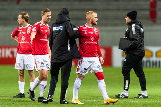 Kalmars Erik Israelsson och Nils Fröling jublar
