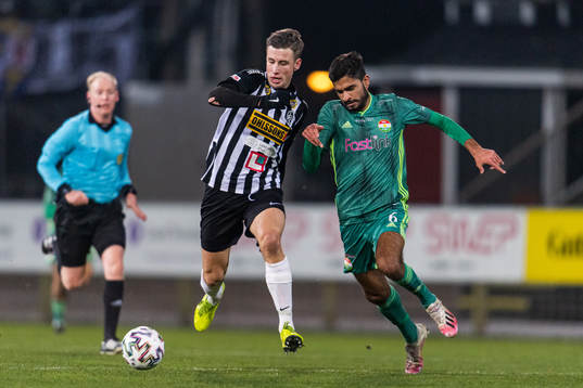 Landskronas Filip Olsson och Dalkurds Suleman Zurmati