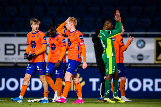 Sigurd Tafjord of Aalesund looks dejected