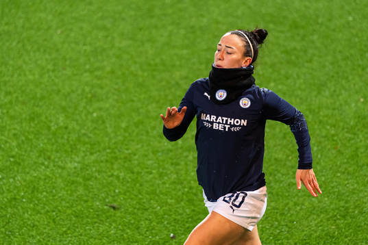 Lucy Bronze of Manchester City ahead of the UEFA Women's Champions League football match between Kopparbergs/Göteborg and Manchester City on December 9, 2020 in Gothenburg.