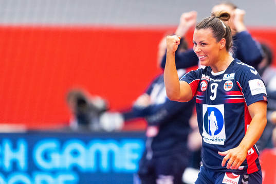 Nora Mørk of Norway celebrates
