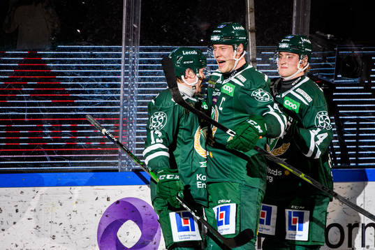 Färjestads Daniel Viksten, Victor Ejdsell och Jacob