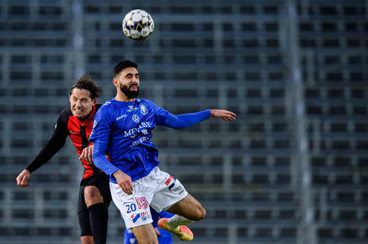 Brommapojkarnas Philip Haglund och Trelleborgs Mouhammed