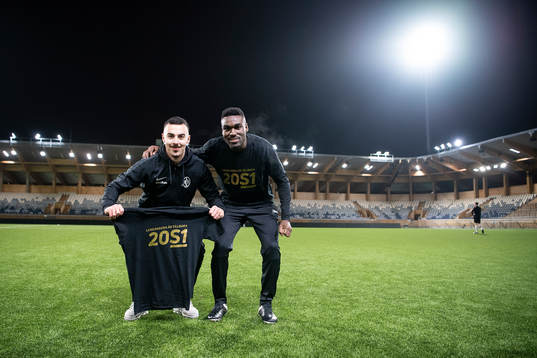 Landskronas spelare jublar