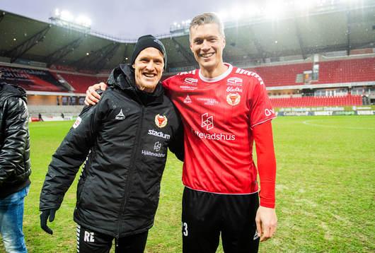 Kalmars Viktor Elm och Kalmars assisterande tränare Rasmus