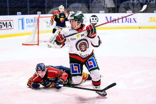 Djurgårdens Simon Johansson och Frölundas Linus Nässén