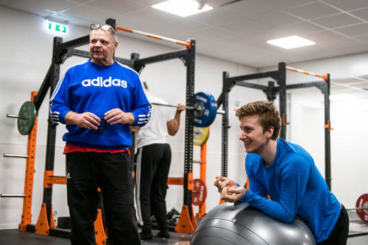 Fystränare Lars ”Mascot” Ahlqvist och Los Angeles
