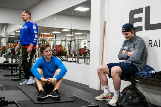 Fystränare Lars ”Mascot” Ahlqvist med Los Angeles