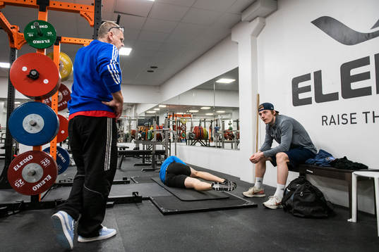 Fystränare Lars ”Mascot” Ahlqvist med Los Angeles